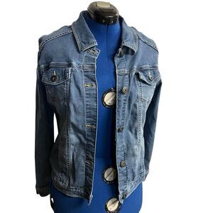 WRANGLER Women’s Denim Jacket Size Large Blue